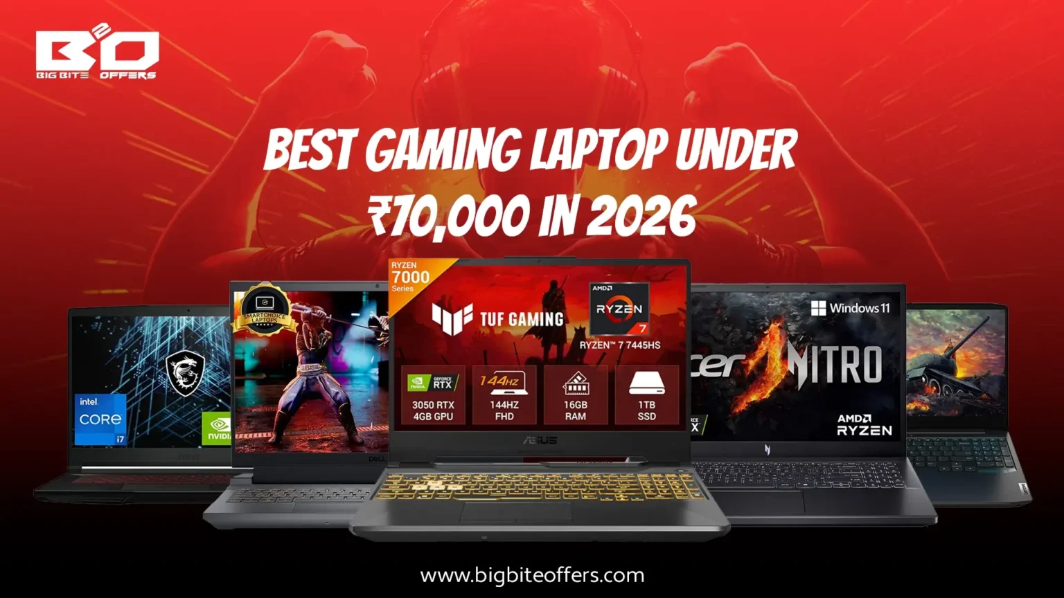 Best Gaming Laptop Under ₹70000 in 2026 - Bigbiteoffers