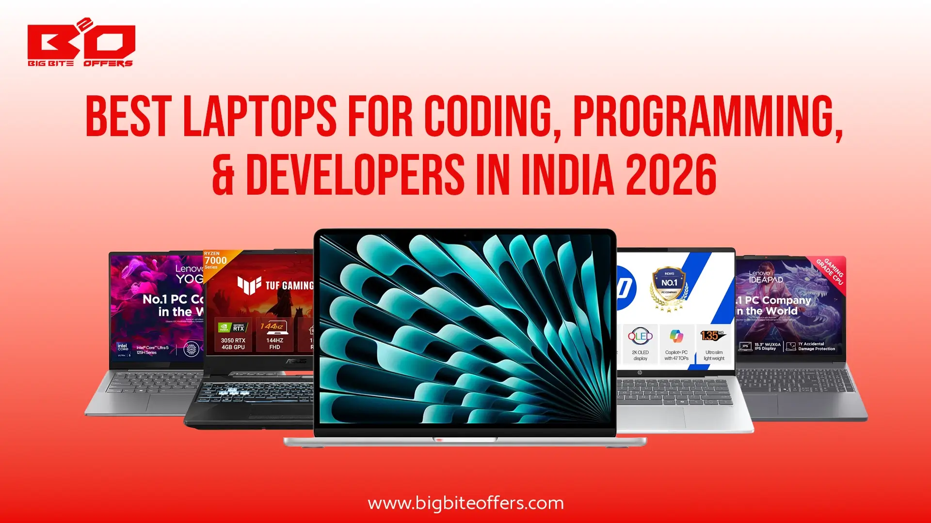 Best Laptops for Coding Programming and Developers in India 2026 - Bigbiteoffers
